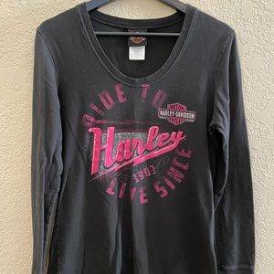 Harley Davidson long sleeve shirt. St. Paul, Minnesota. A little bling on back!